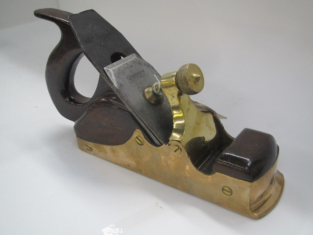 Appraisal: Brass wood and steel wood plane