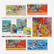 Appraisal: Leroy Neiman SIX AMERICAN REVOLUTION BICENTENNIAL POSTERS offset lithograph in