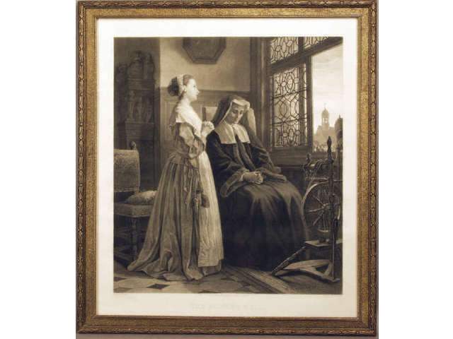 Appraisal: Antique engraving by P Habelmann off the original painting by