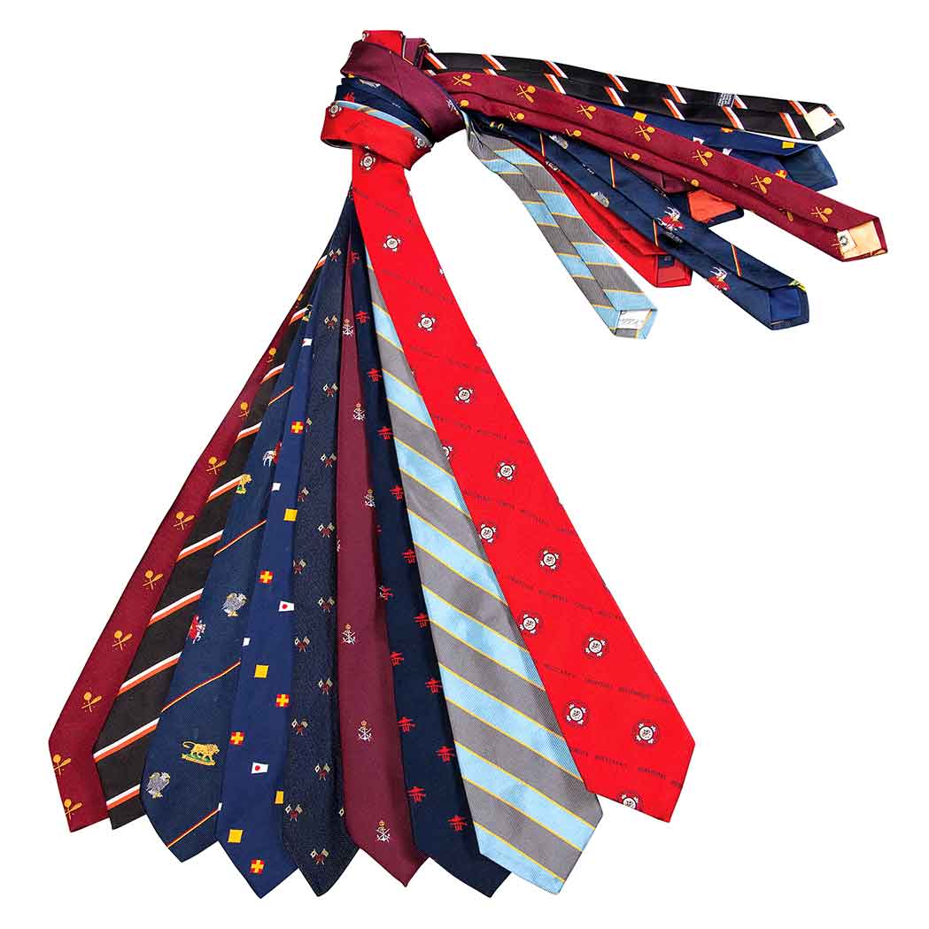 Appraisal: Collection of Nine Neckties Comprising club rep and other ties