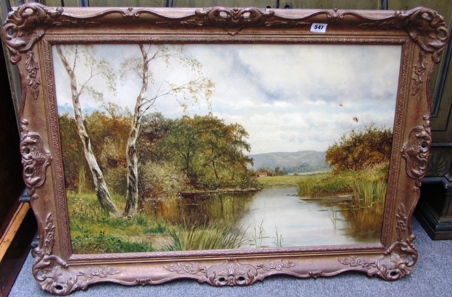 Appraisal: N Hickman th th century River landscapes a pair oil