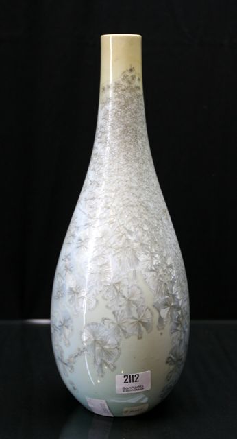 Appraisal: A Doulton Burslem experimental crystalline vase of teardrop form neck