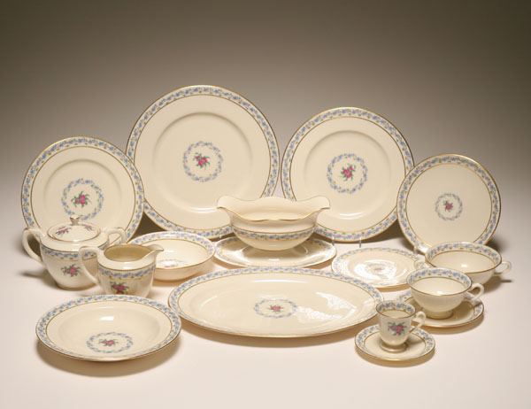 Appraisal: Lenox Fairmount china dinnerware with serving pieces pcs consisting of