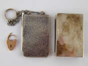 Appraisal: A mixed lot comprising a silver covered notebook Birmingham pencil