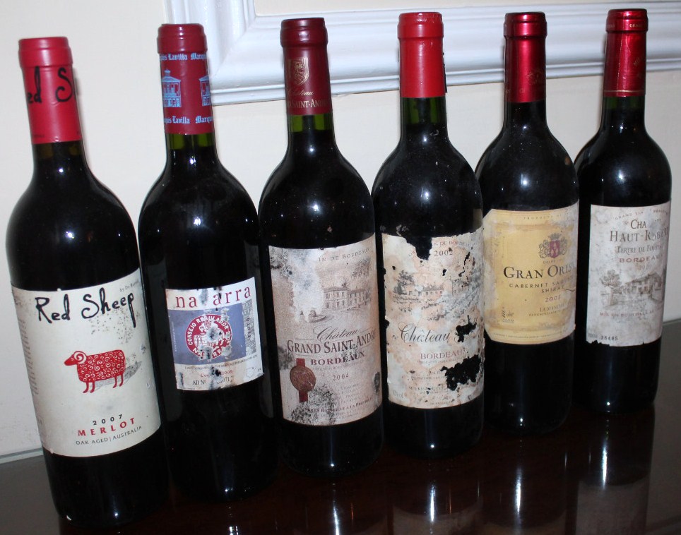 Appraisal: Six bottles of red wine including Chateau Haut-Robert Bordeaux etc