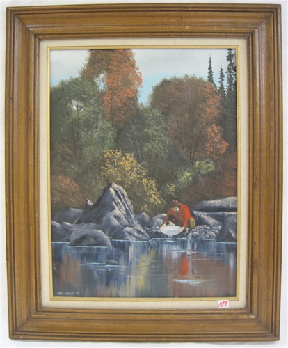 Appraisal: PAUL CHALK OIL ON CANVAS American th century Landscape with