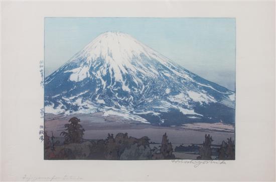 Appraisal: Sale Lot Hiroshi Yoshida Japanese - Fuiji Mountain woodblock print