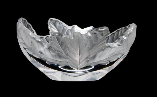 Appraisal: Sale Lot A Lalique Molded and Frosted Glass Bowl Compiegne