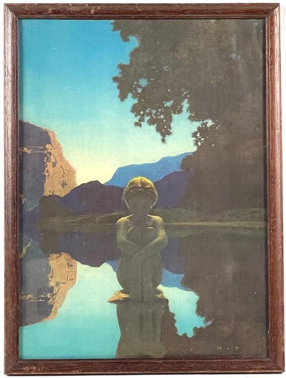 Appraisal: Antique Maxfield Parrish PrintFramed x