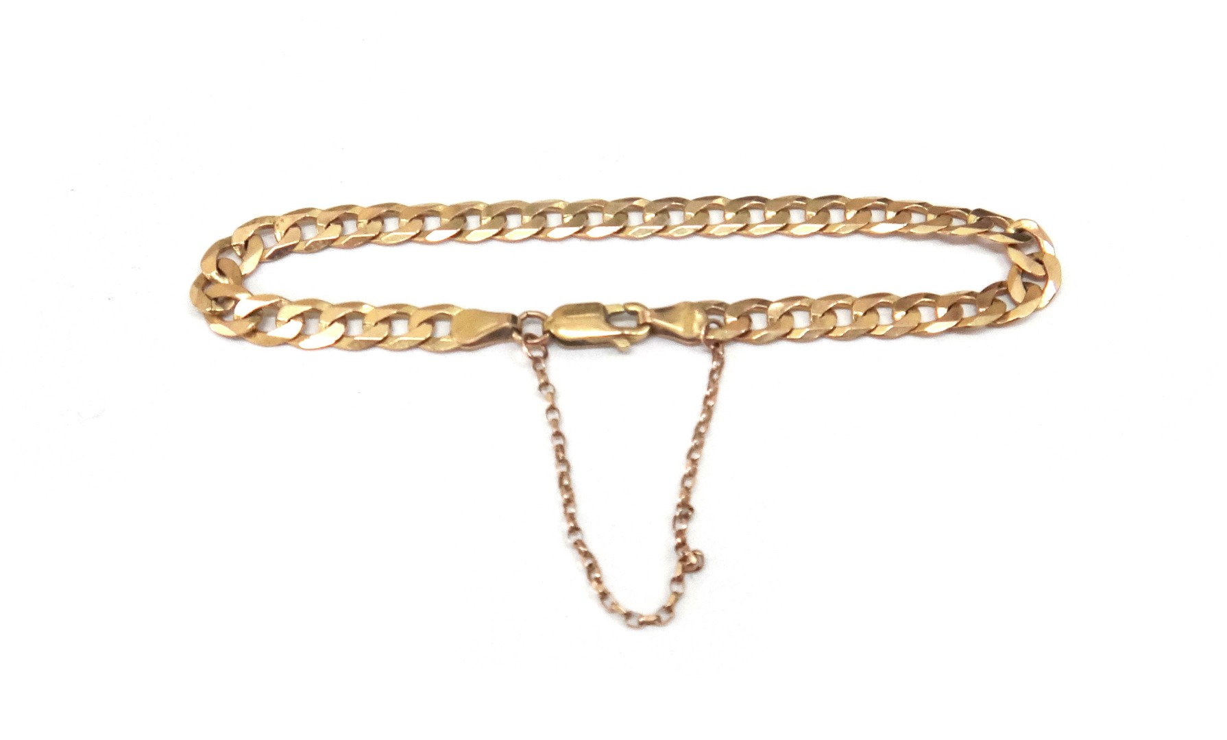 Appraisal: A ct gold curb link bracelet g