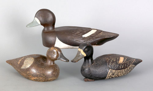 Appraisal: Three Canadian duck decoys mid th c to include two