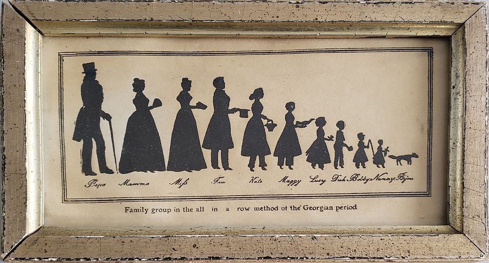 Appraisal: th Century Family Group Silhouette th Century Family Group Silhouette