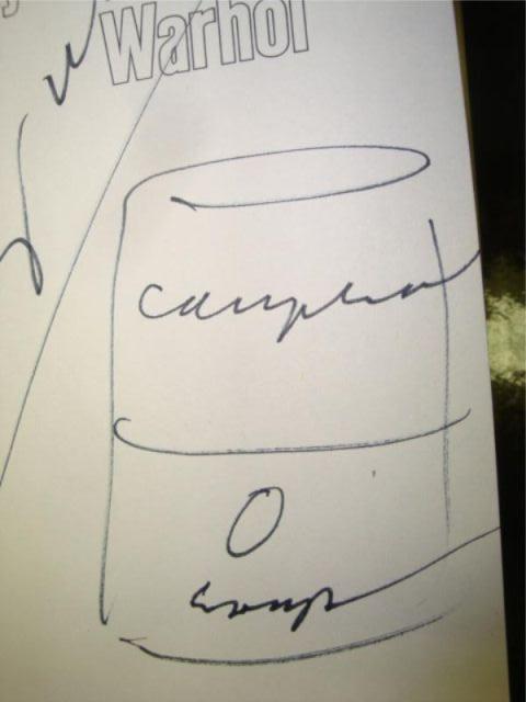 Appraisal: WARHOL Andy Signed Book with Drawing A First Edition of