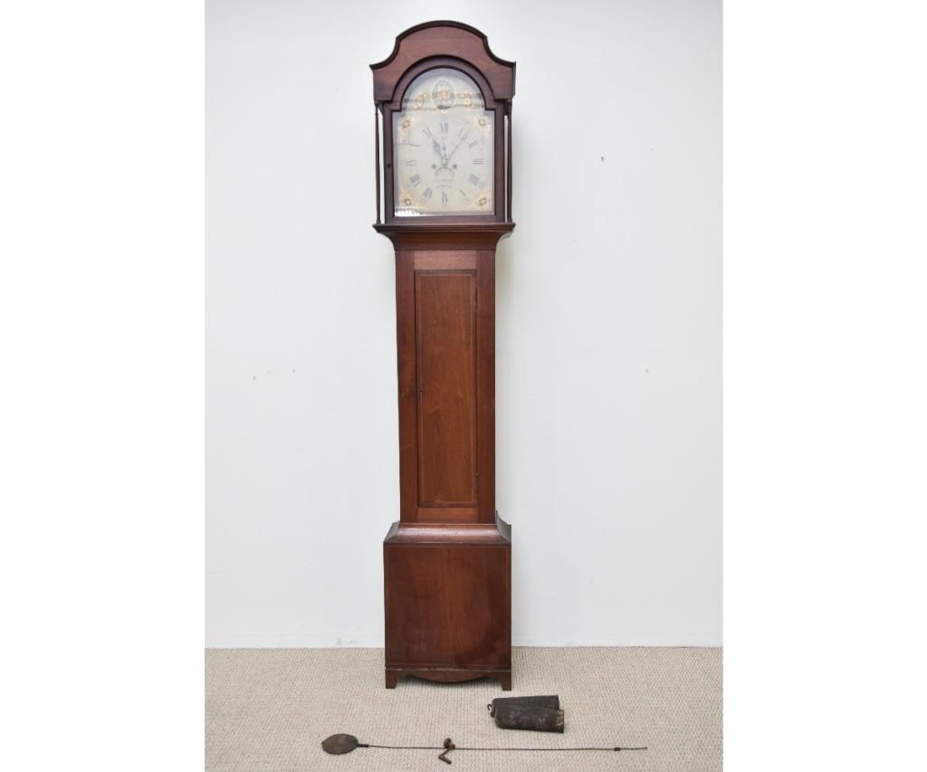 Appraisal: Eli Bentley American walnut tallcase clock early th c with