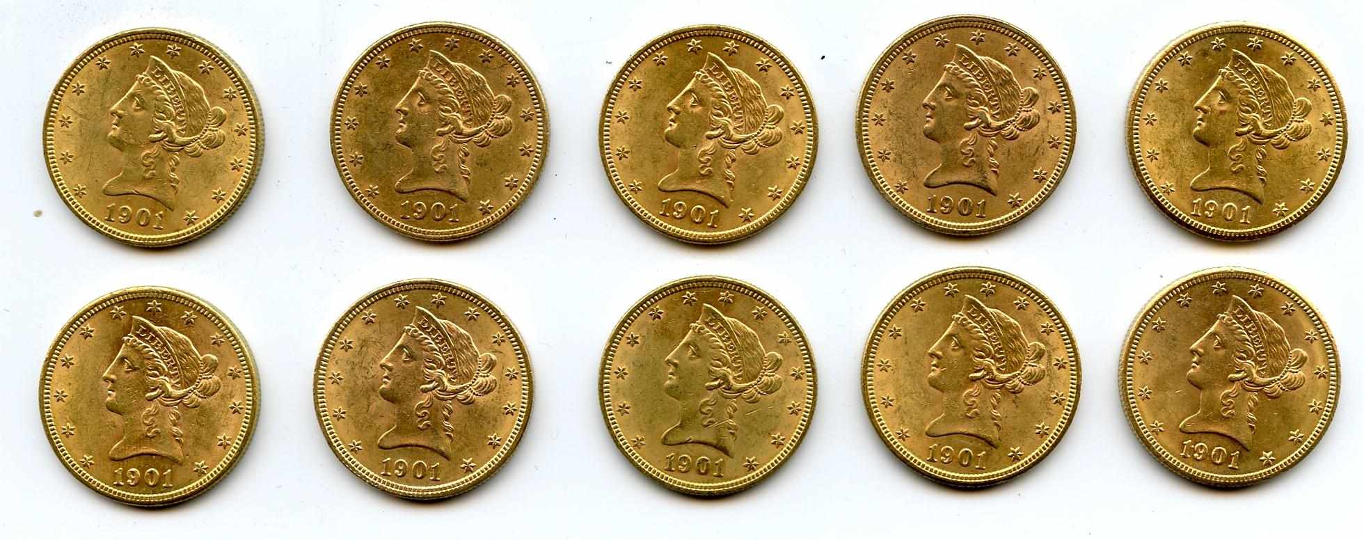 Appraisal: Assorted grades ranging from VF to AU Some exhibit traces