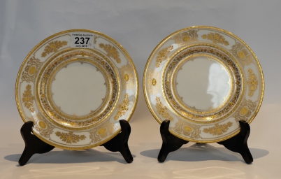 Appraisal: A pair of heavily gilded Minton cabinet plates cm