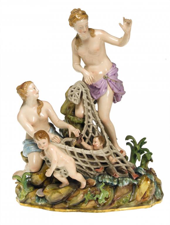 Appraisal: A MEISSEN GROUP OF THE TRITON FISHERS the two maidens