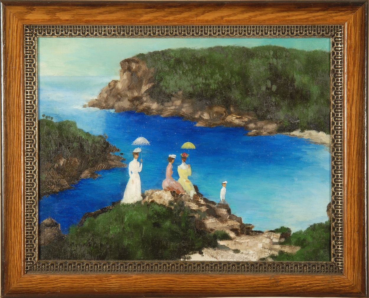 Appraisal: RICHARD E HOWARDAmerican - Women standing near a cliff overlooking