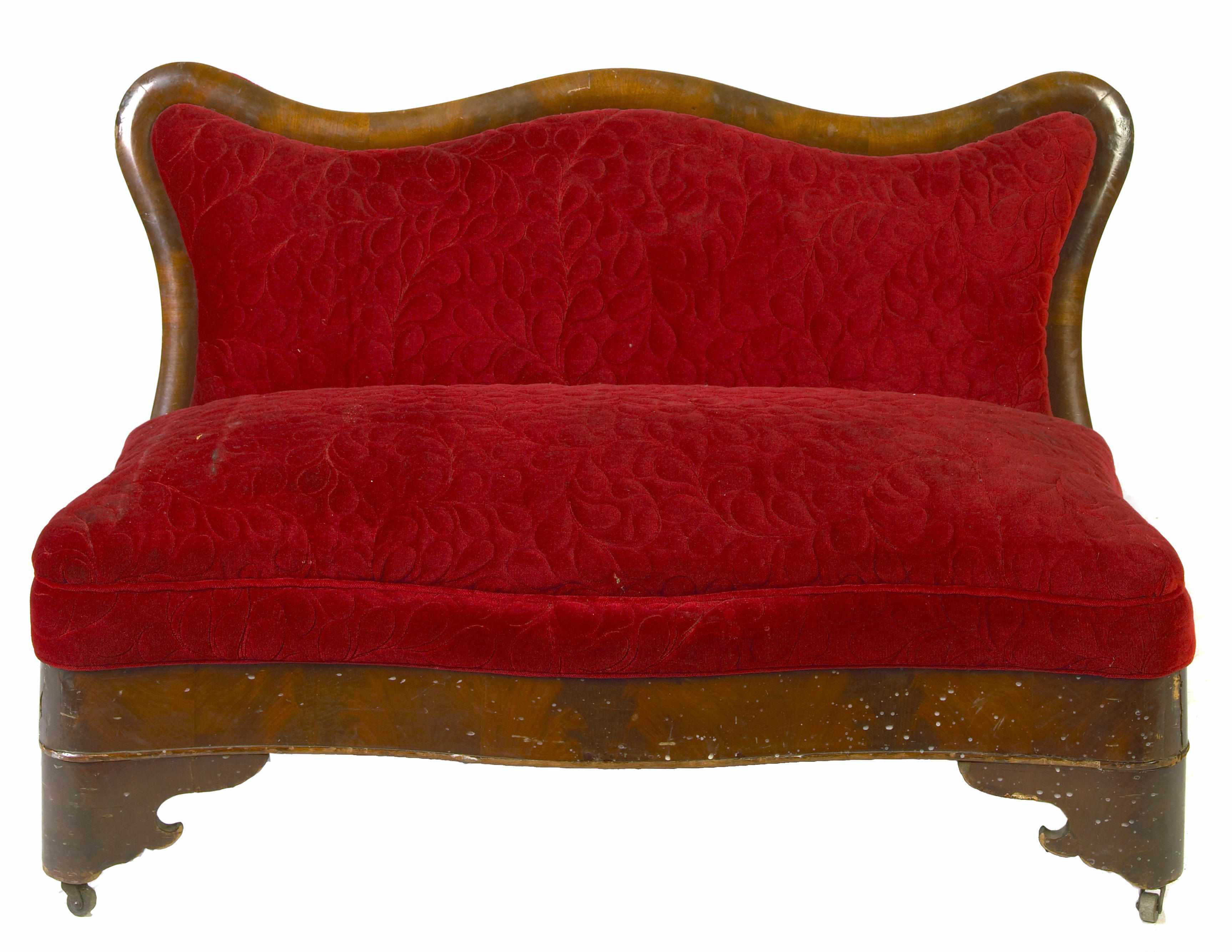 Appraisal: Property of various owners A Victorian mahogany fainting couch height