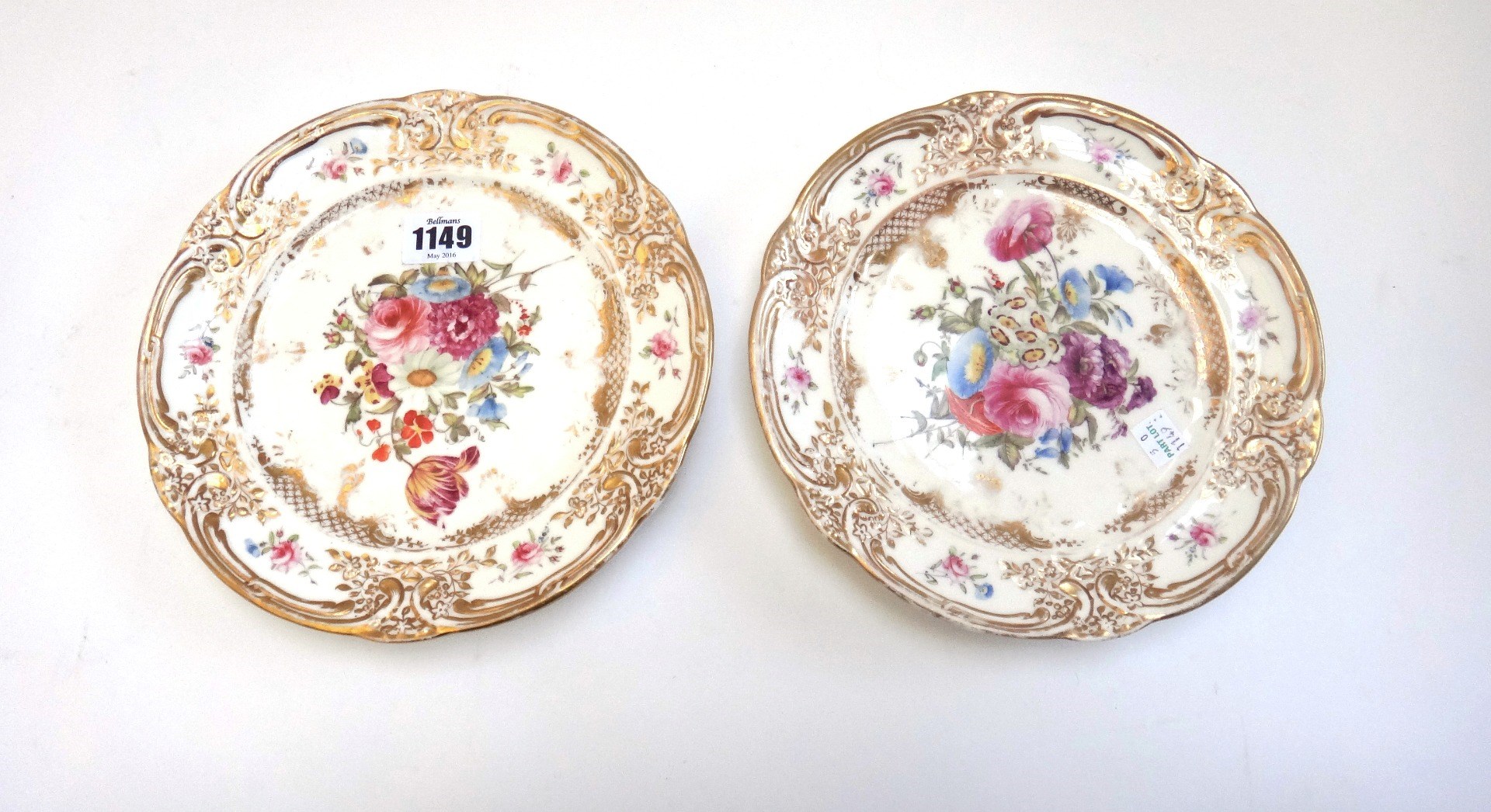 Appraisal: A pair of Nantgarw porcelain plates circa each painted in