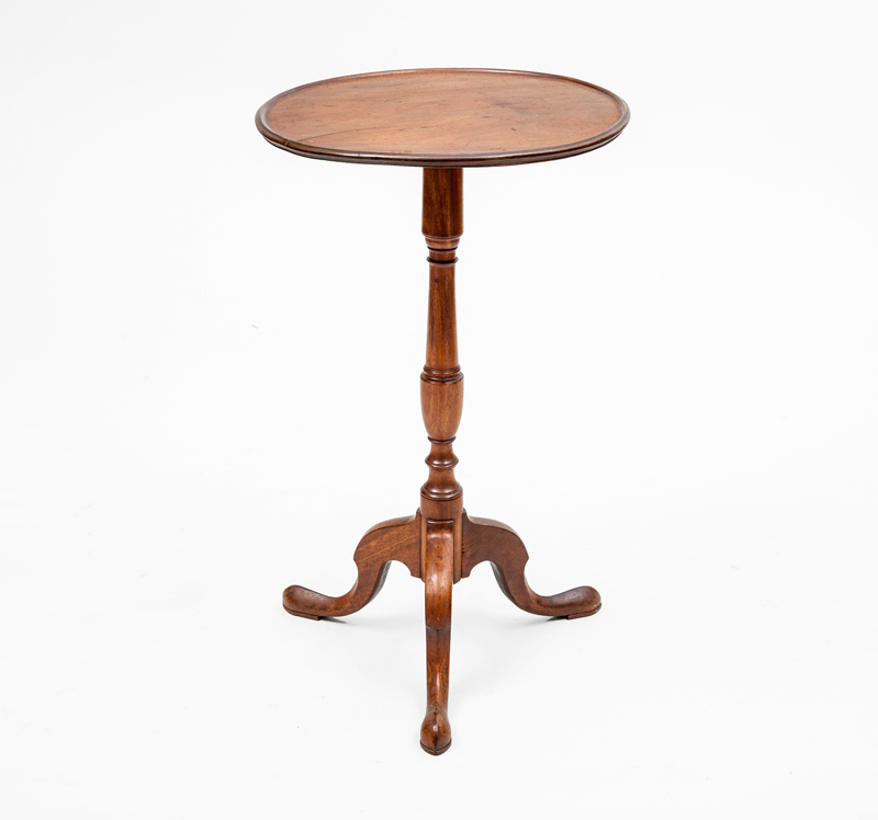 Appraisal: FEDERAL MAHOGANY CANDLESTAND in x in diam Collection of Jean