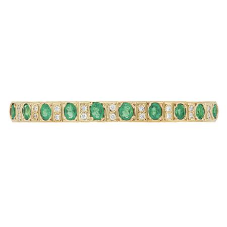 Appraisal: Gold Diamond and Emerald Bangle Bracelet Estimate -