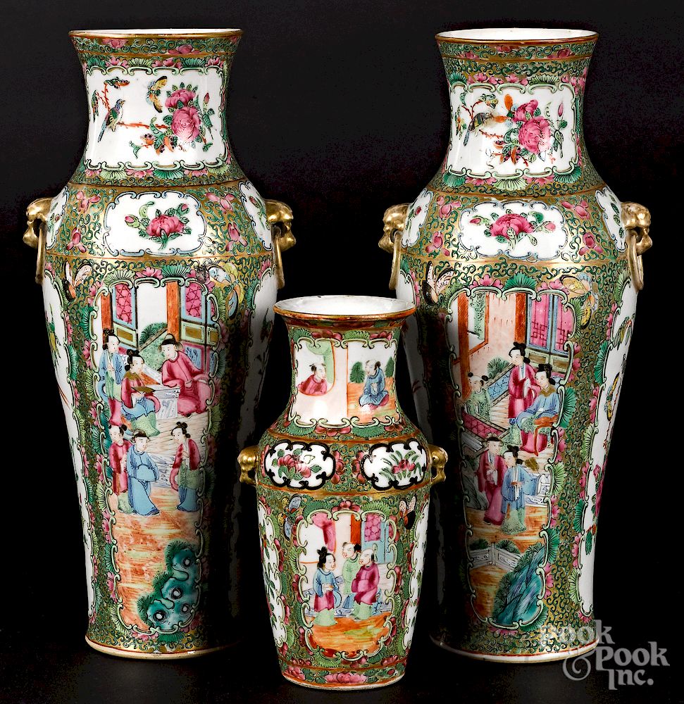 Appraisal: Two Chinese export porcelain famille rose vases etc Exclusive on