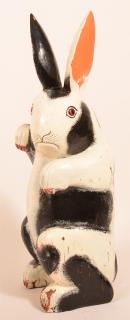 Appraisal: Folk Art Carved and Painted Wood Rabbit Figure - h