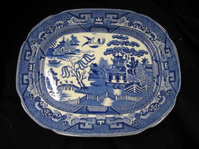 Appraisal: Allerton English Blue Willow Ironstone Platter x excellent