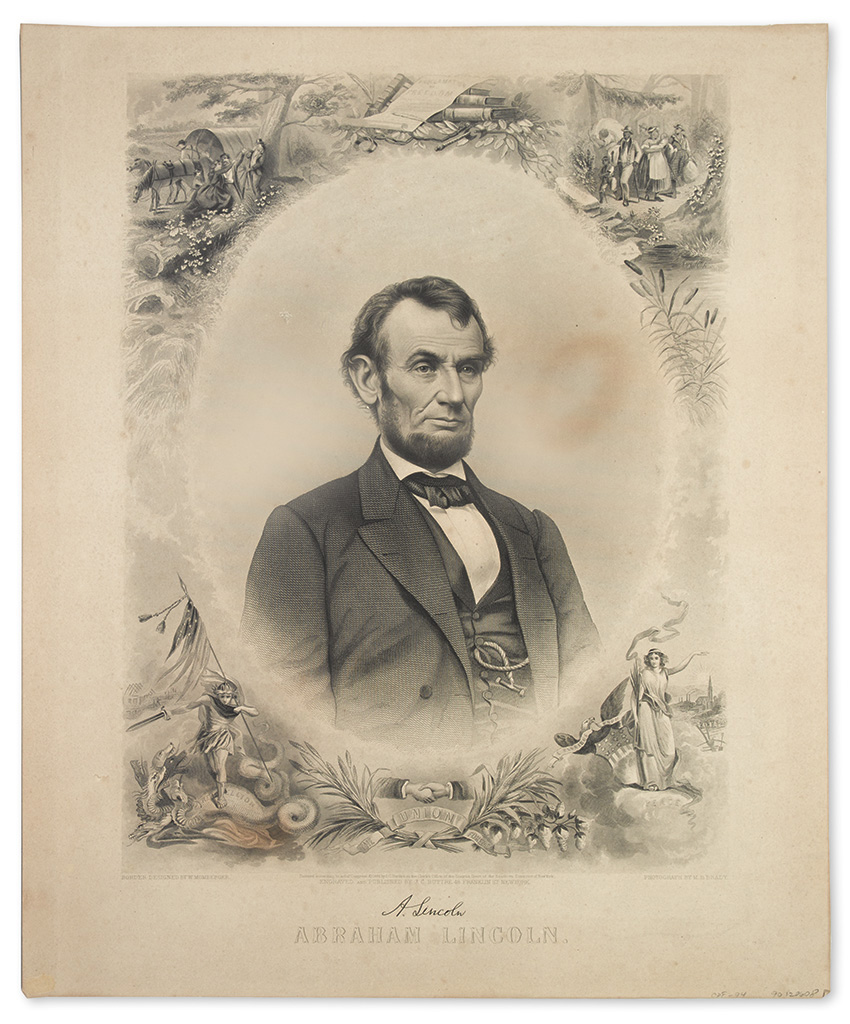 Appraisal: LINCOLN ABRAHAM--PRINTS Buttre John Chester after Brady and Momberger Abraham