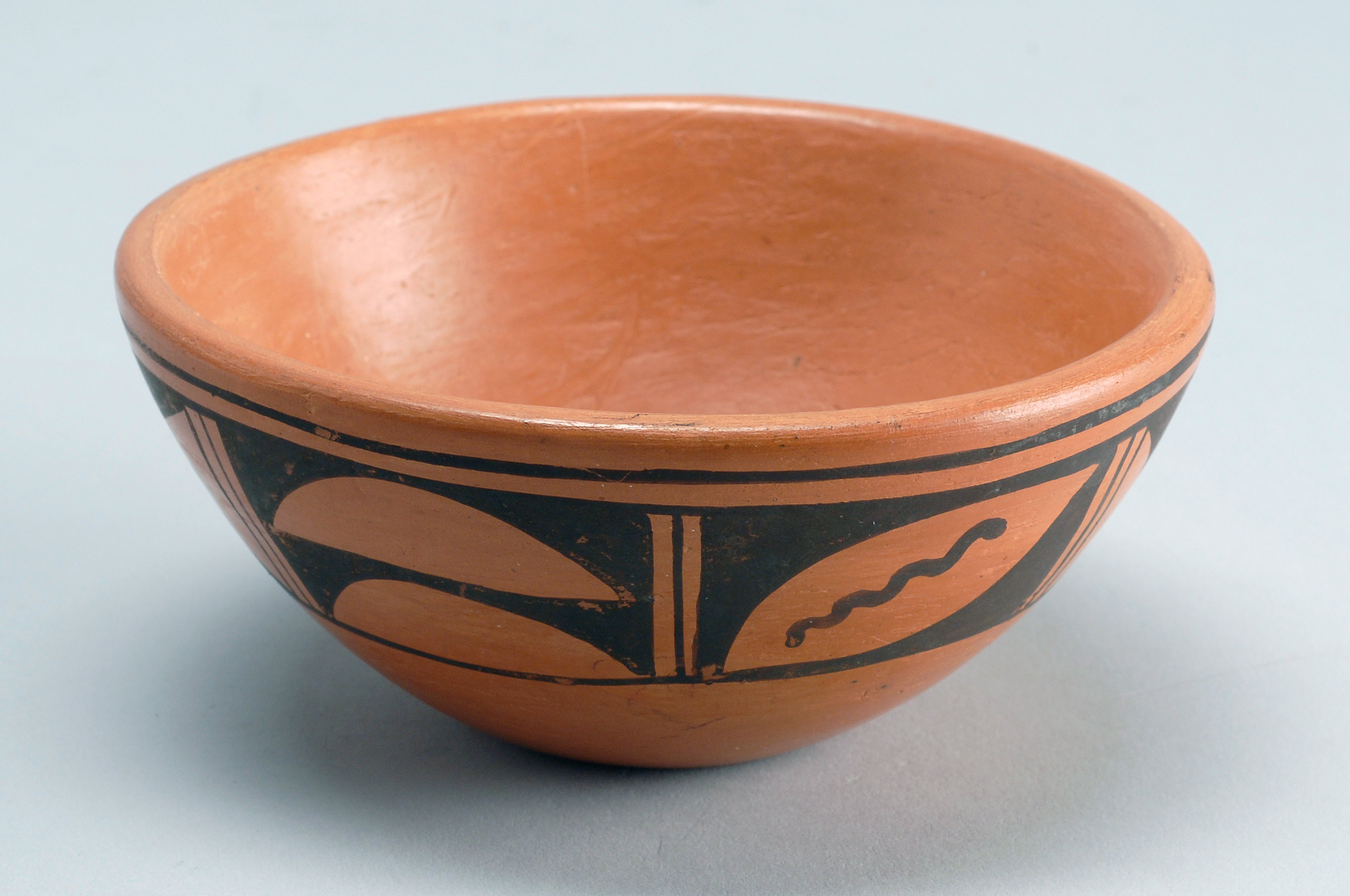 Appraisal: ACOMA POTTERY BOWL Circa By Winonna Silas In a black-on-rust