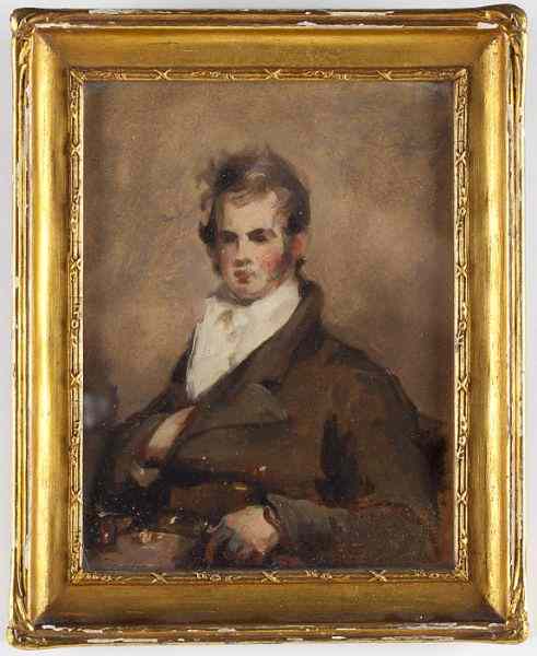 Appraisal: Thomas Sully PA - Portrait Studyoil on board unsigned a