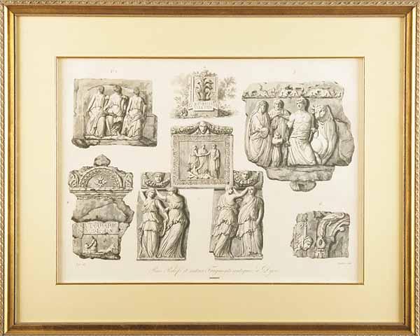 Appraisal: A Group of Five Engravings of Antique Architectural Fragments late