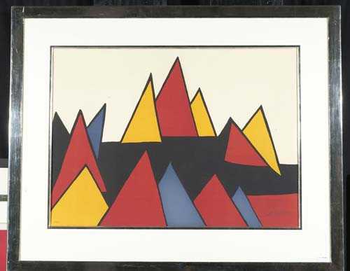 Appraisal: CALDER ALEXANDER Philadelphia - New York Composition Silk screen Signed