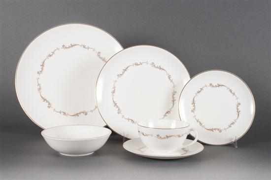 Appraisal: Royal Doulton china -piece partial dinner service in the ''French