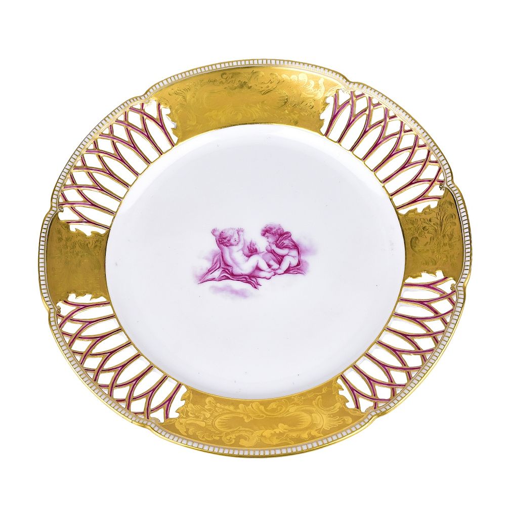 Appraisal: A Russian Purple Service Style Plate A Russian Purple Service