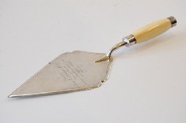 Appraisal: IVORY HANDLED EP TROWEL PRESENTATION