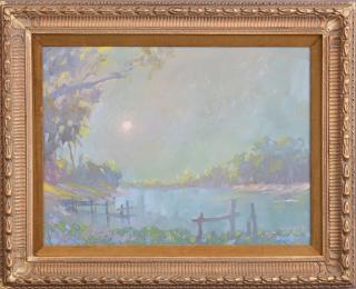 Appraisal: Don Wright - Sunset on the Bayou oil on canvas