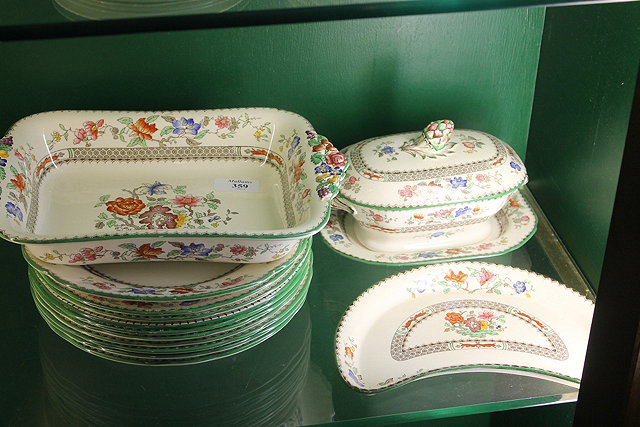 Appraisal: A COPELAND SPODE CHINESE ROSE PART DINNER AND TEA SERVICE