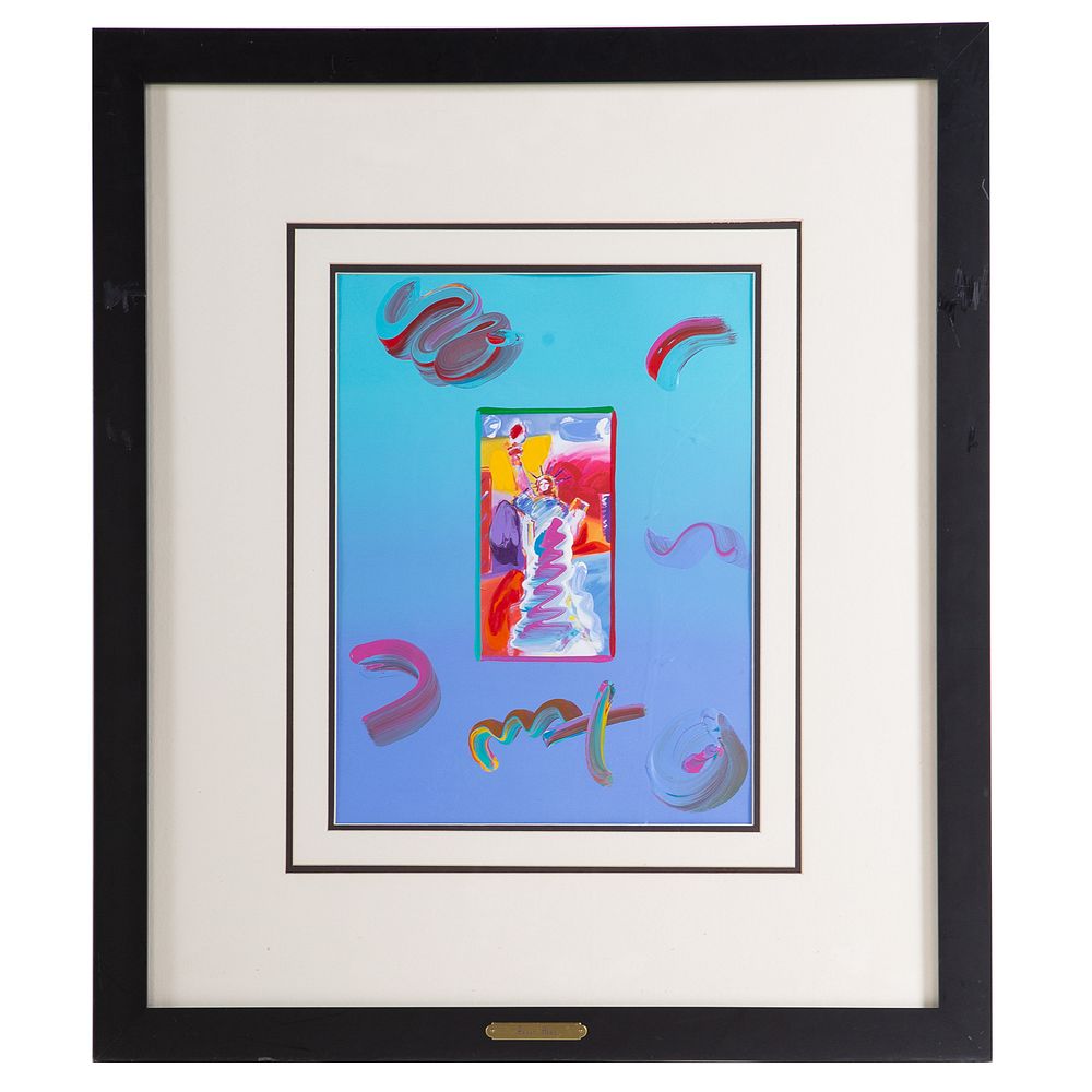 Appraisal: Peter Max Statue of Liberty mixed media German American b