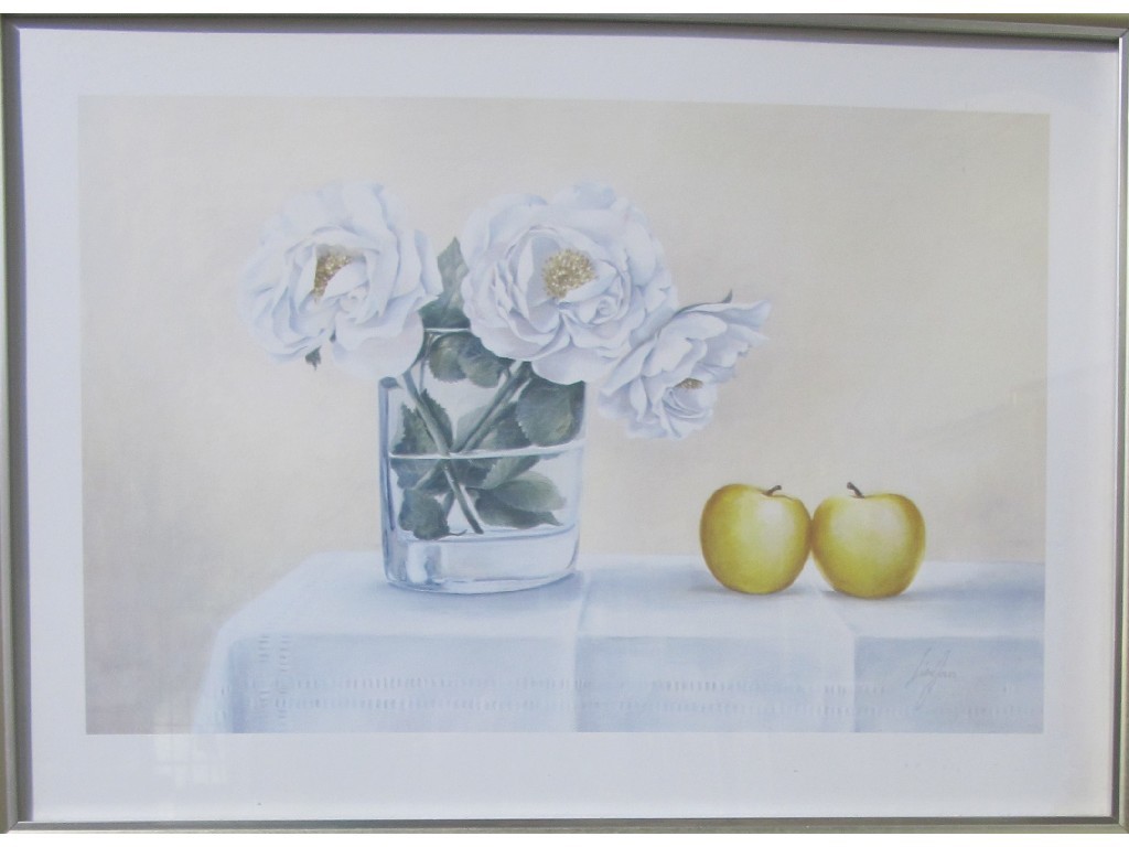 Appraisal: Reproduction print 'Roses and Apples'