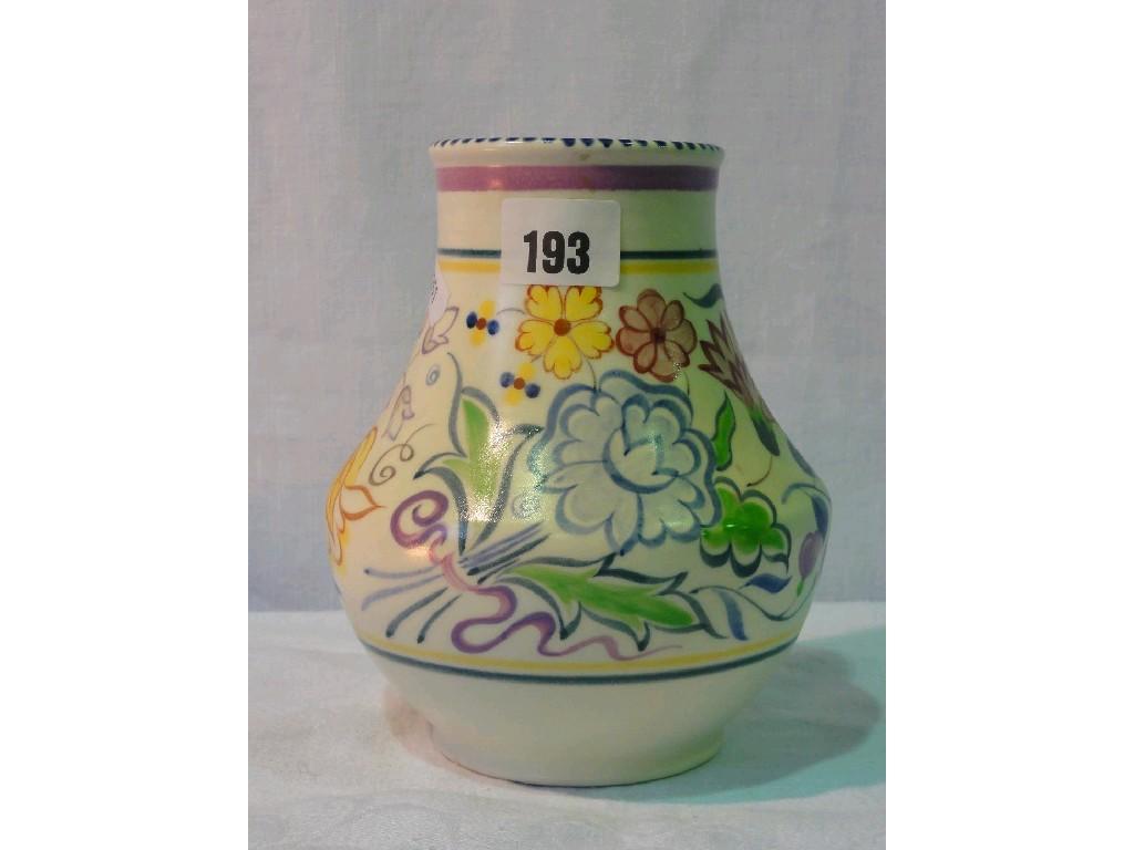 Appraisal: A Poole Pottery vase from the traditional range with painted