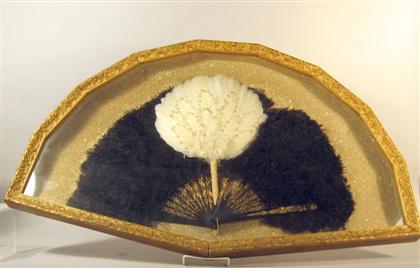 Appraisal: Continental ostrich feather fans th th century Comprising a black