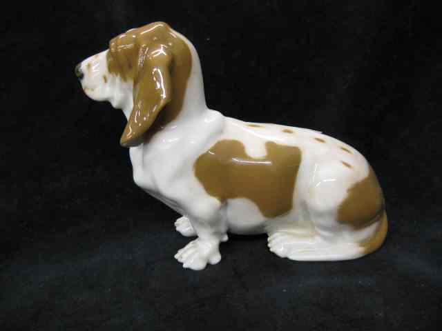 Appraisal: Royal Copenhagen Porcelain Figurine ofa bassett hound '' tall excellent