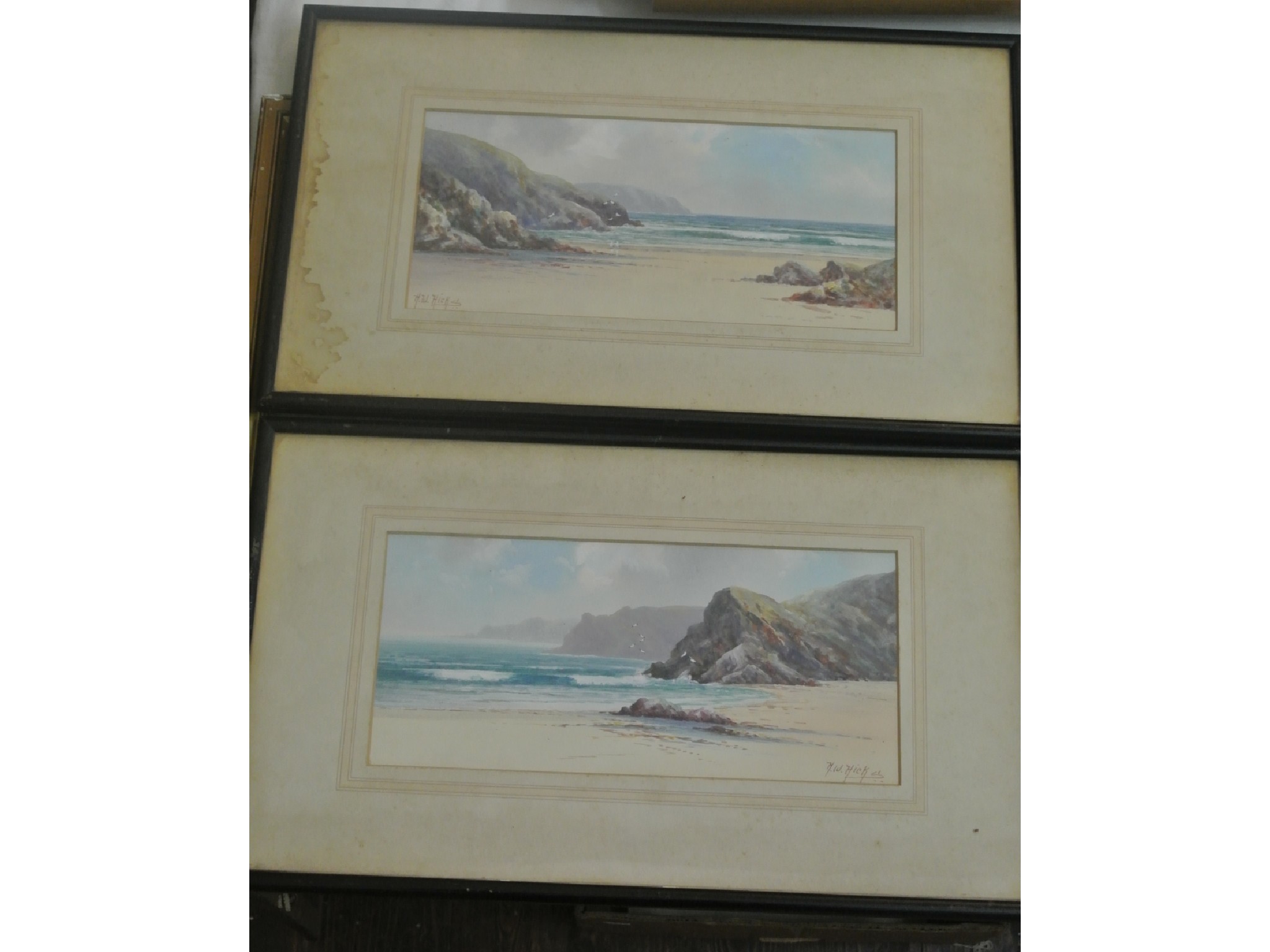 Appraisal: A pair of early th century watercolours of Cornish type