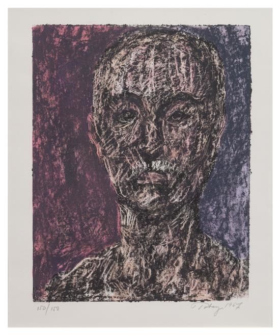 Appraisal: Sale Lot Mark Tobey American - Head color lithograph edition