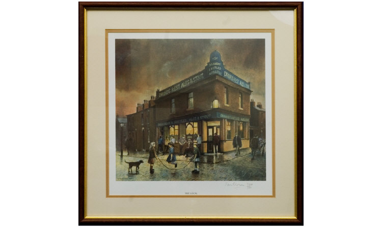 Appraisal: Tom Brown Ltd Edition Print 'The Local' impressed seal signed