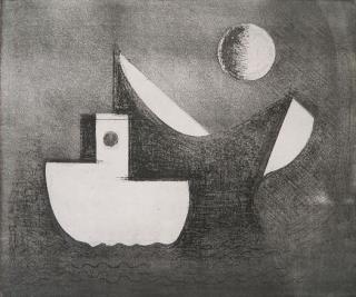 Appraisal: Paul Resika etching Paul Resika American - - ''Still Boats