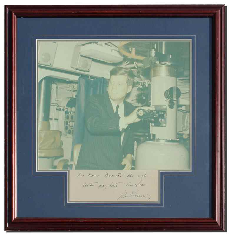 Appraisal: JOHN F KENNEDY AUTOGRAPH Clip signature reads ''For Bruce Bennett