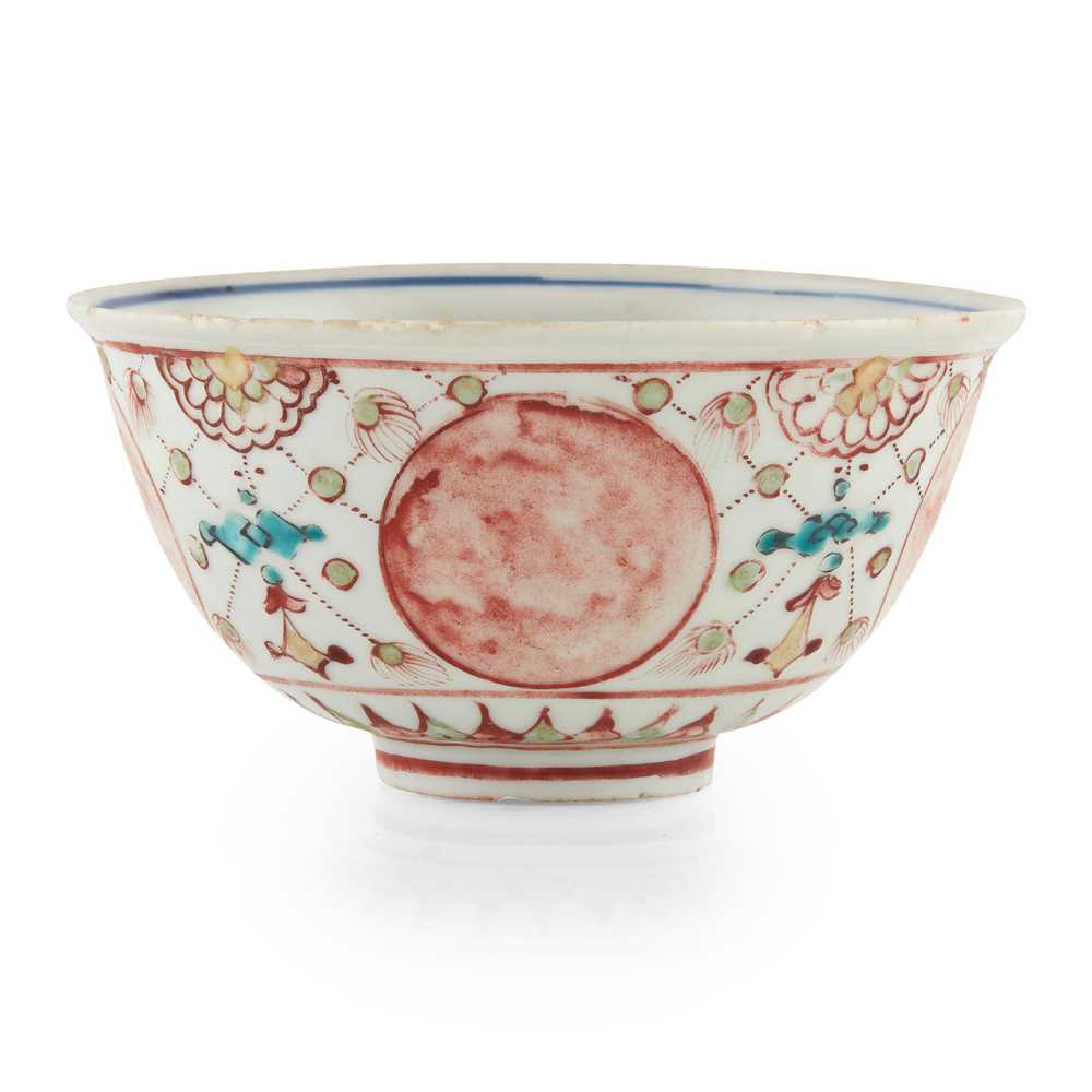 Appraisal: KINRANDE STYLE BOWL JIAJING PERIOD thinly potted on a slightly